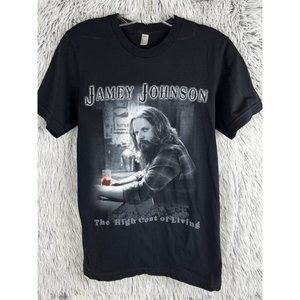 Jamey Johnson Shirt Womans Small Black Graphic High Cost Living Tour Concert Top